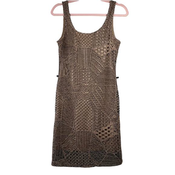 EASLE Brown Cutout Sleeveless Bodycon Mini Dress Small - Picture 1 of 8